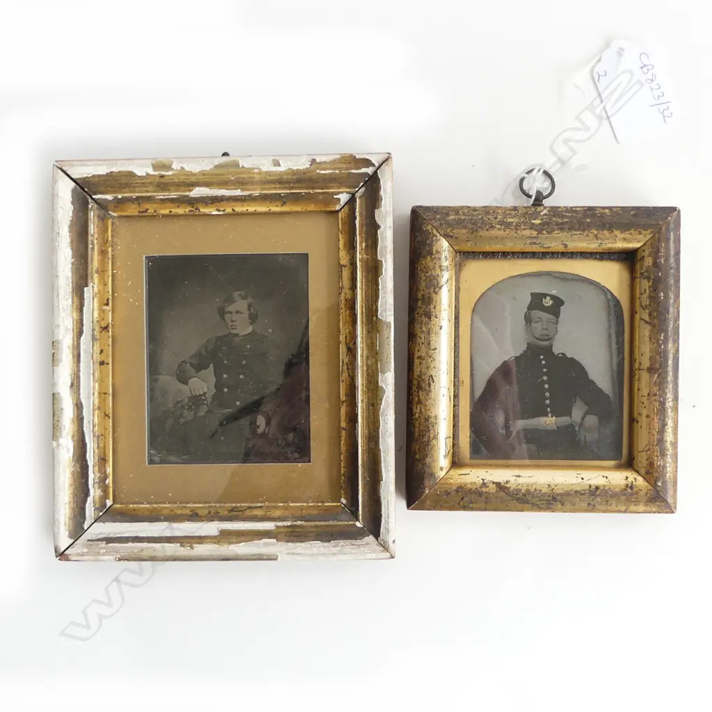 2 MID 19thC AMBROTYPES, YOUNG MEN 75x60mm Image 1++