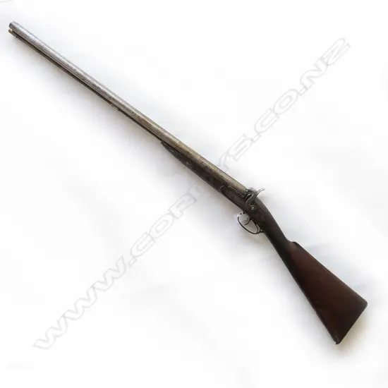 12g double barrel muzzle loading shotgun by Blackett & Son,