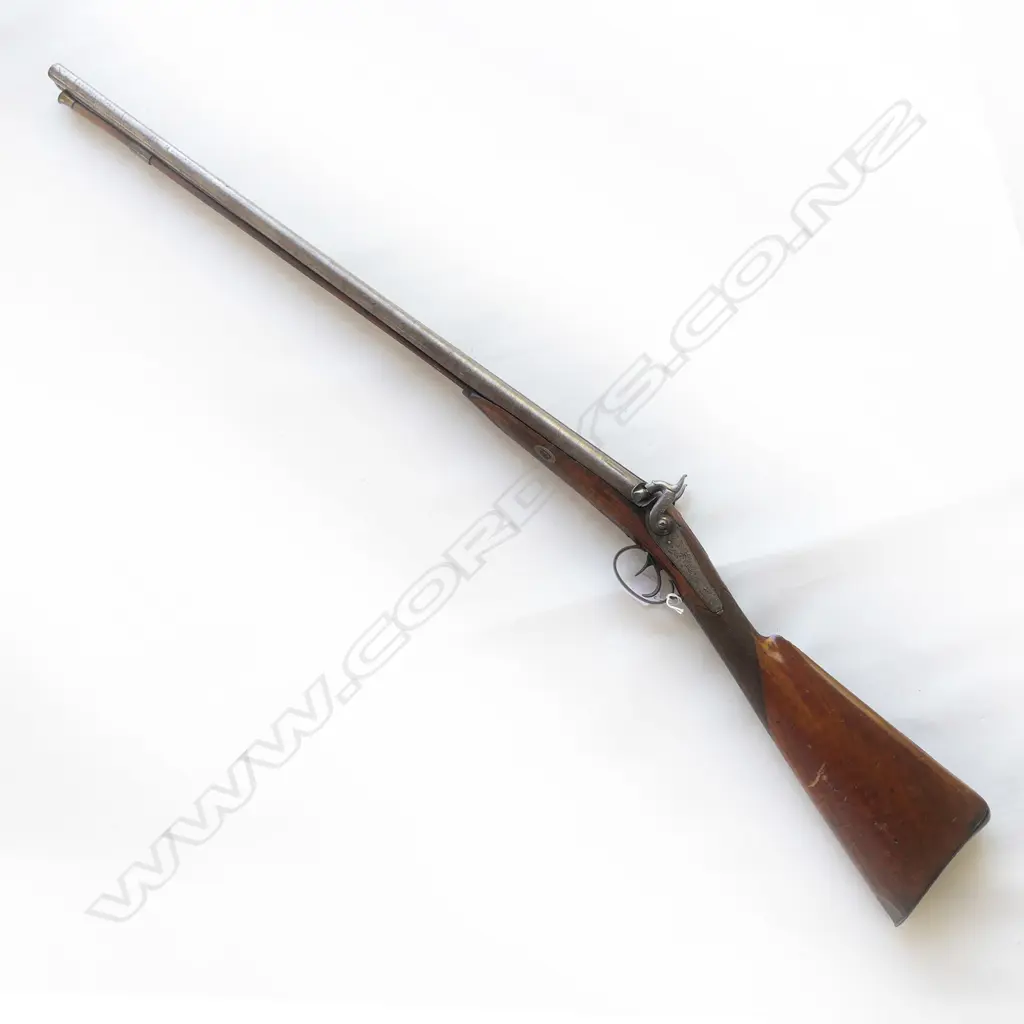Double barrel muzzle loading shotgun, lock engraved "Twigg", Image 1++