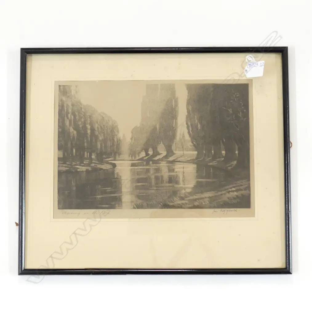 JAZ FITZGERALD, 'MORNING ON THE RIVER' AVON RIVER, LITHOGRAPH, TITLED & SIGNED 190 x 275mm  Image 1++