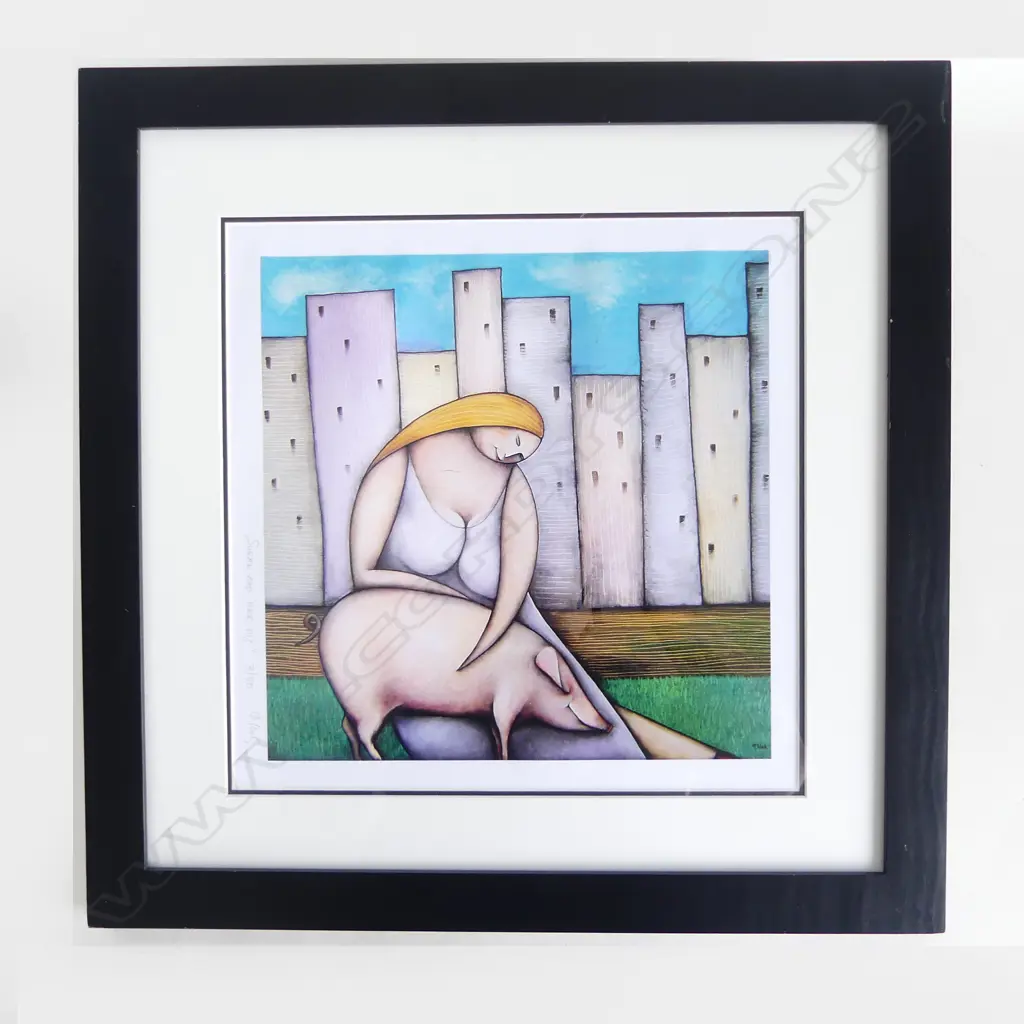 NICK FEDAEFF - P.HUK 'SUSAN & HER PIG' 3/50, PHOTOGRAPHIC PRINT, 300 x 300mm Image 1++