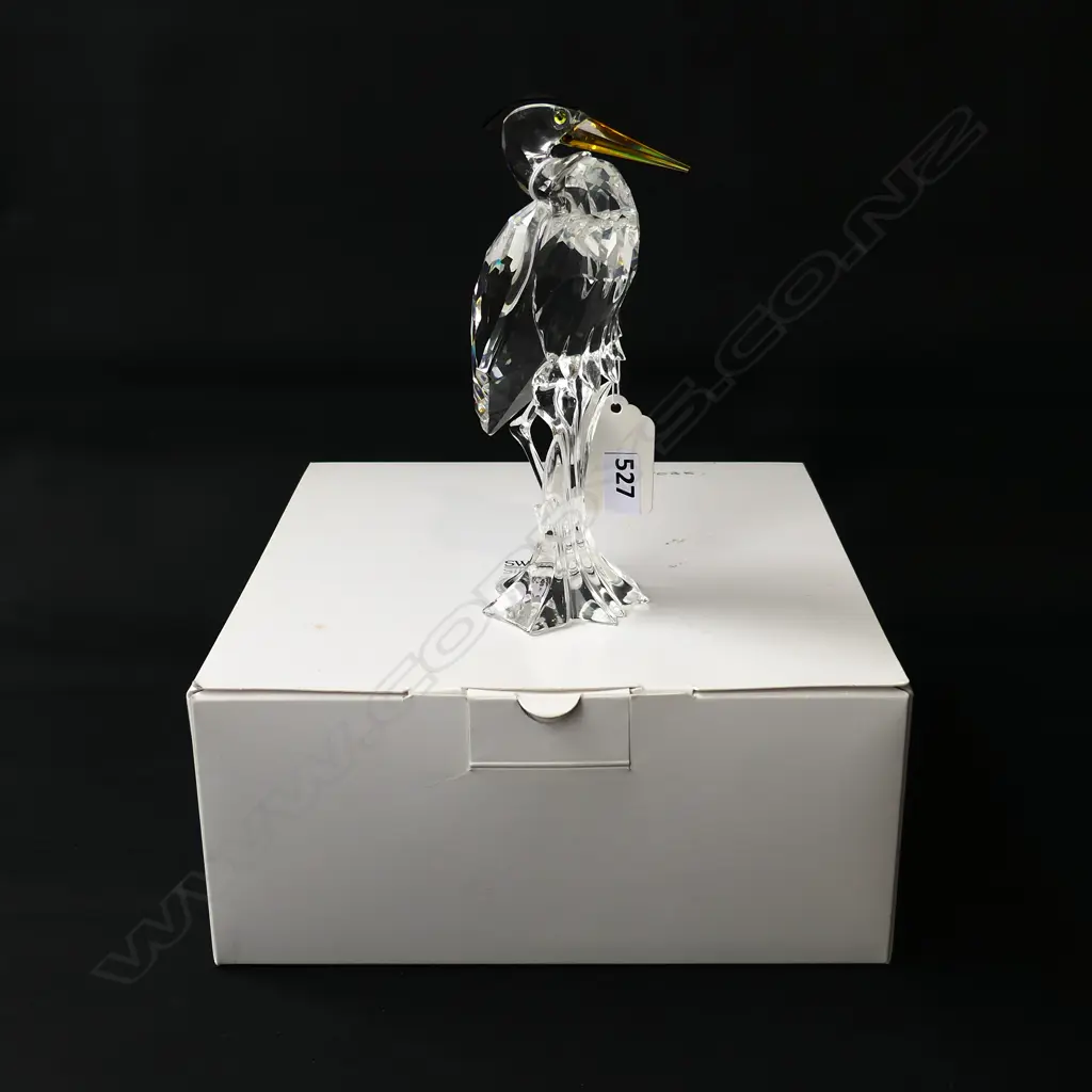 BOXED SWAROVSKI CRYSTAL STORK  WITH COLOURED BEAK H.140mm Image 1++