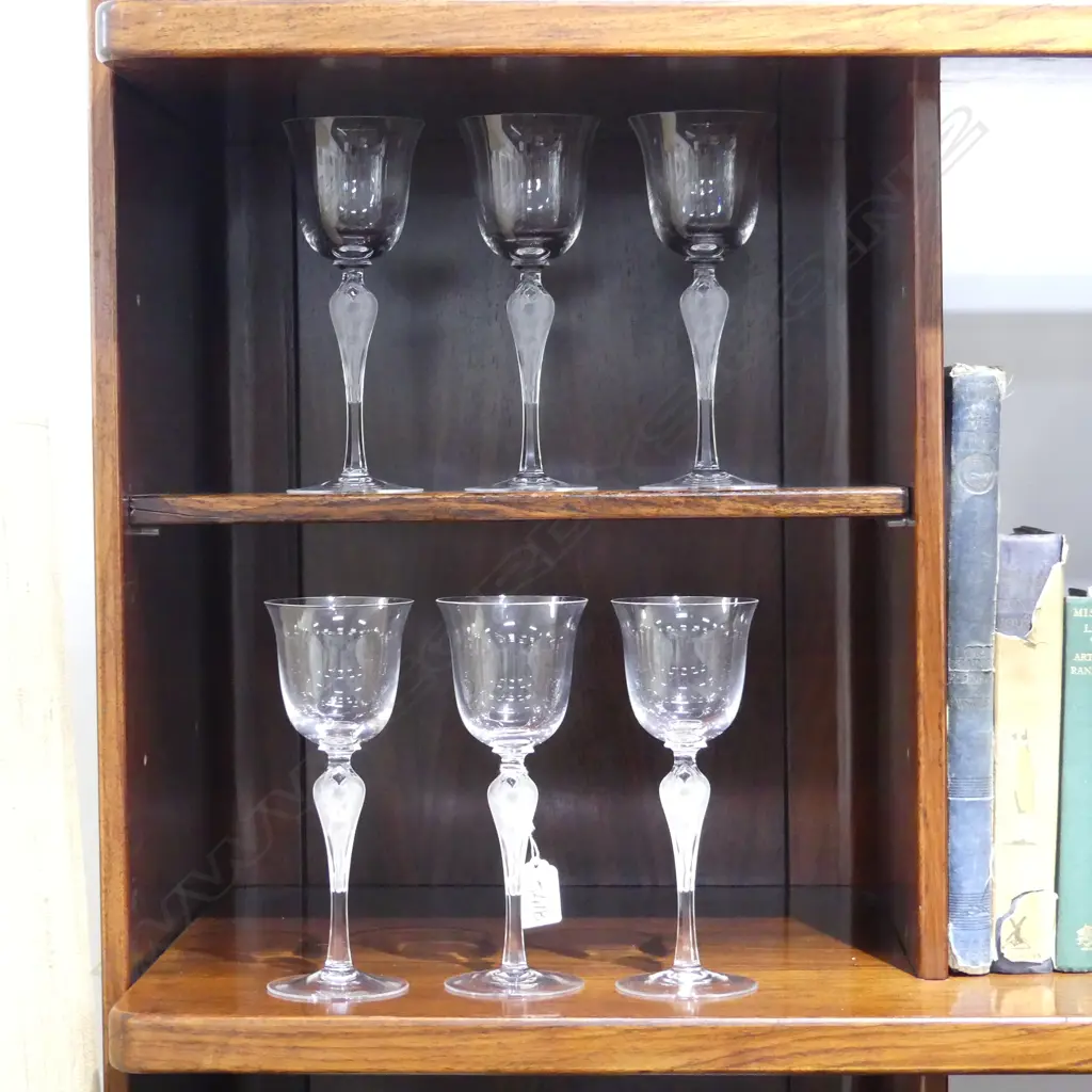 SET OF 6 FABERGE TALL STEMMED WINE GLASSES H.200mm Image 1++