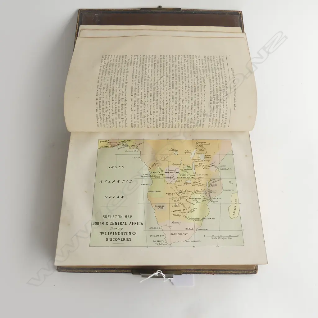 ANTIQUE BOOK; THE LIFE & EXPLORATIONS OF DR. LIVINGSTONE, C.1870 Image 1++