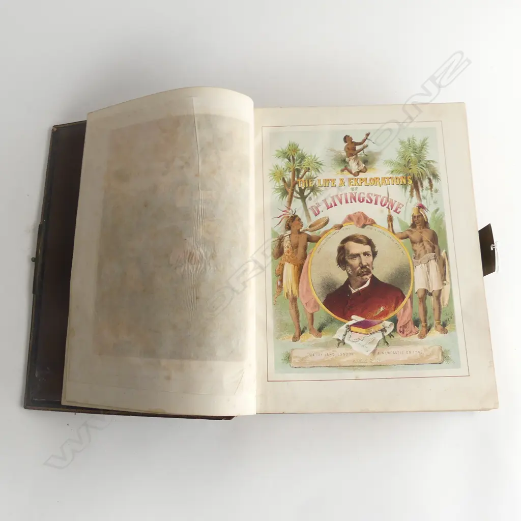 ANTIQUE BOOK; THE LIFE & EXPLORATIONS OF DR. LIVINGSTONE, C.1870 Image 1++