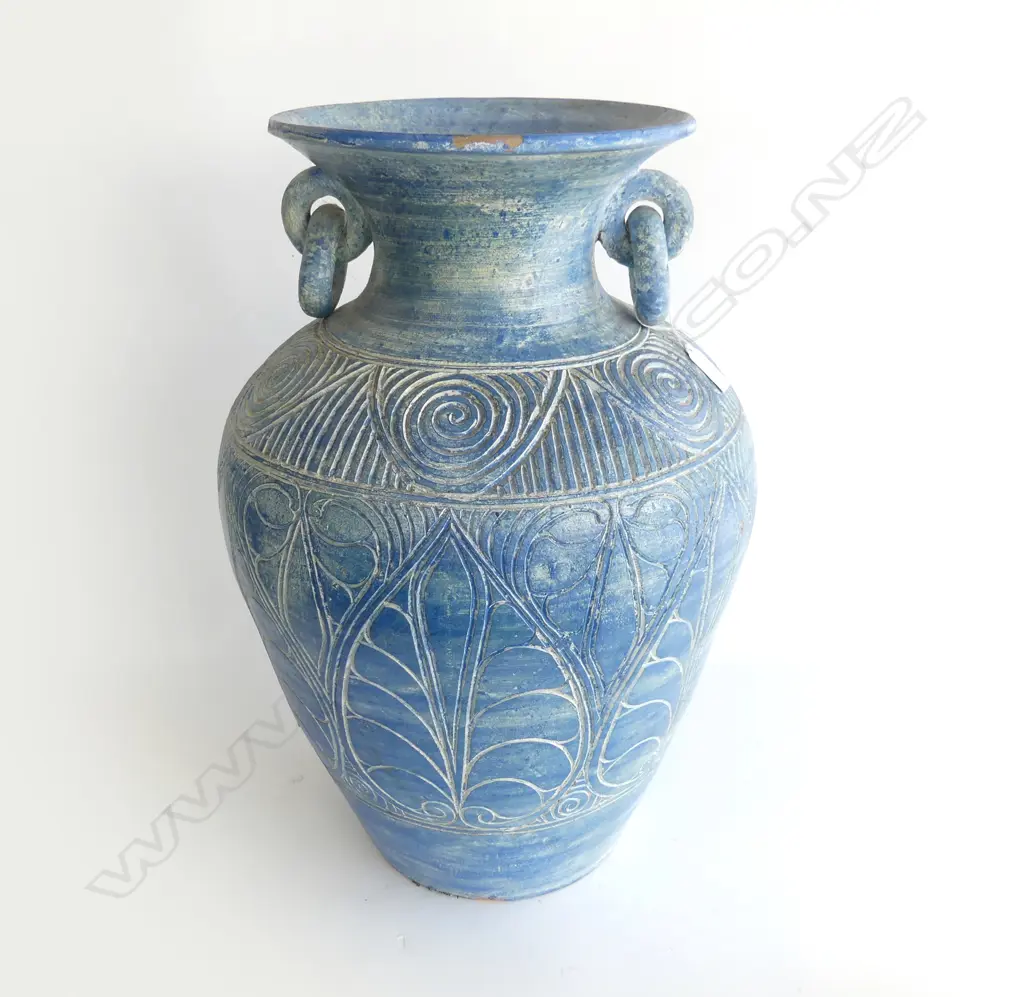 LG BLUE POTTERY VASE H.510mm Image 1++