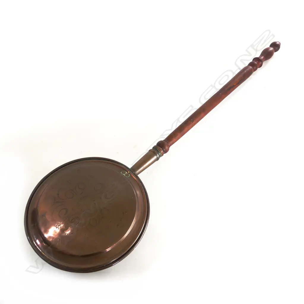 ANTIQUE COPPER BED WARMER L.1070mm Image 1++