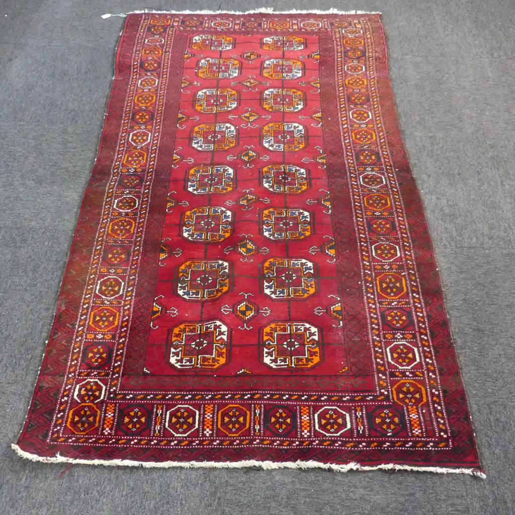 HAND KNOTTED WOOL PILE RUG 1970x1000mm Image 1++