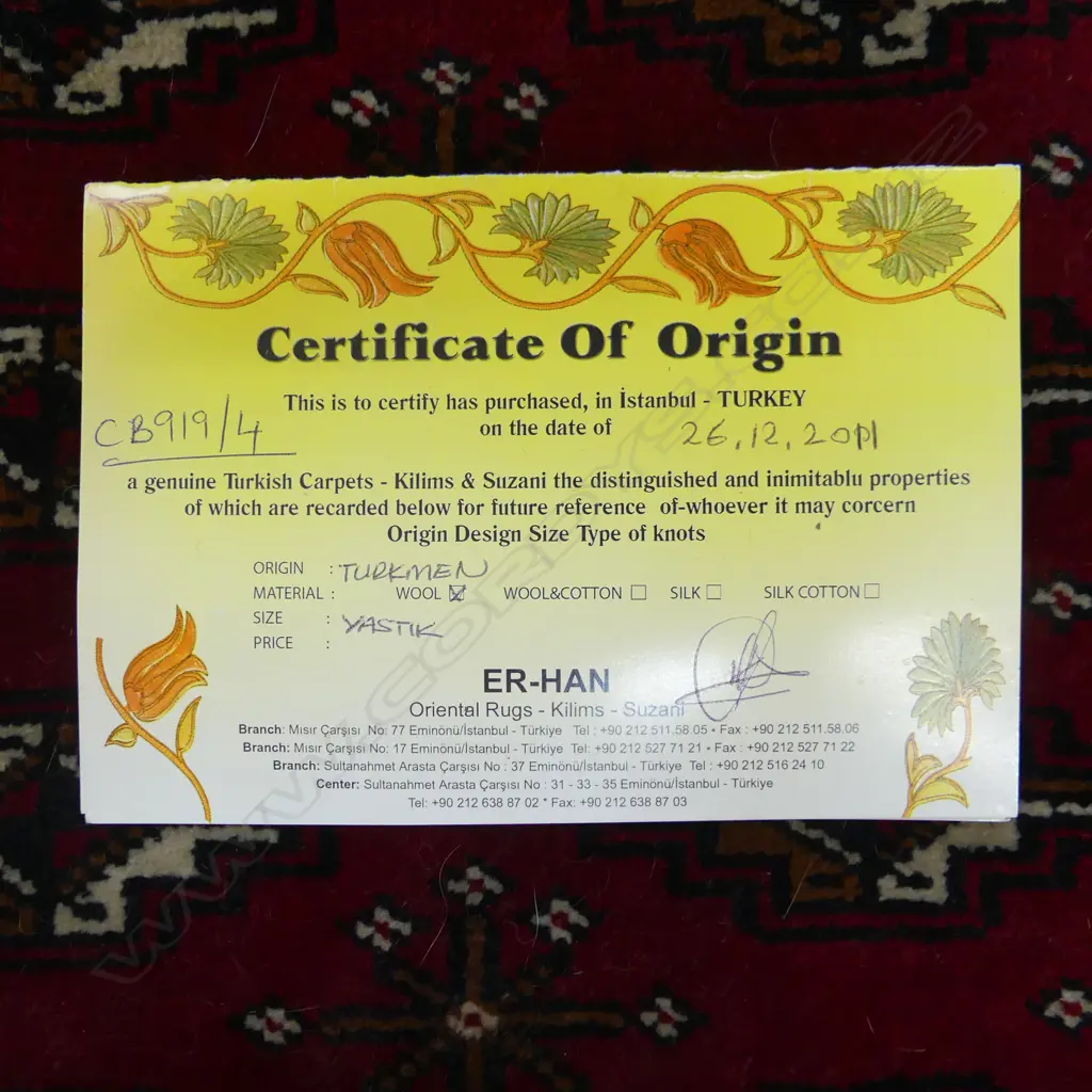 TURKMEN WOOL PILE YASTIK / CUSHION COVER 800x1200mm Image 1++