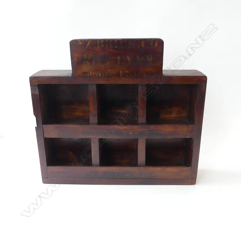 WOODEN SHELVES w. STENCIL DESIGN 485x105x440mm Image 1++