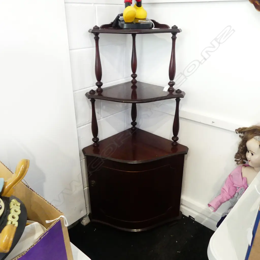 MAHOGANY CORNER WHAT NOT 460x460x1290mm Image 1++