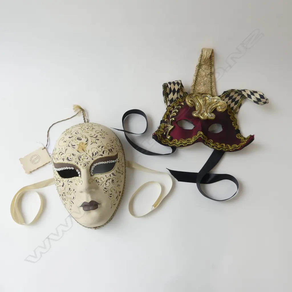 2 VENETIAN MASKS H.245mm Image 1++