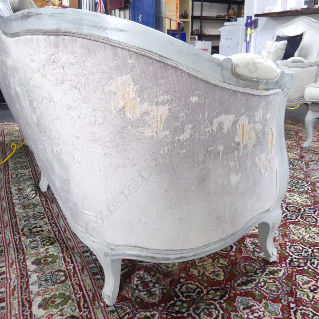 FRENCH STYLE SOFA, cat scratches, esp to back 2100x700x900mm Image 1++