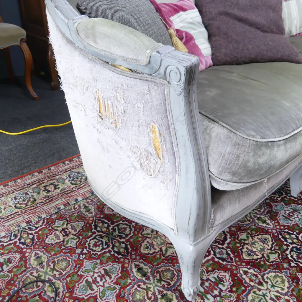 FRENCH STYLE SOFA, cat scratches, esp to back 2100x700x900mm Image 1++
