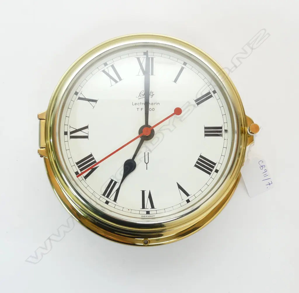 SCHATZ LECTROMARIN T F 200 SHIPS CLOCK 180mm dia Image 1++