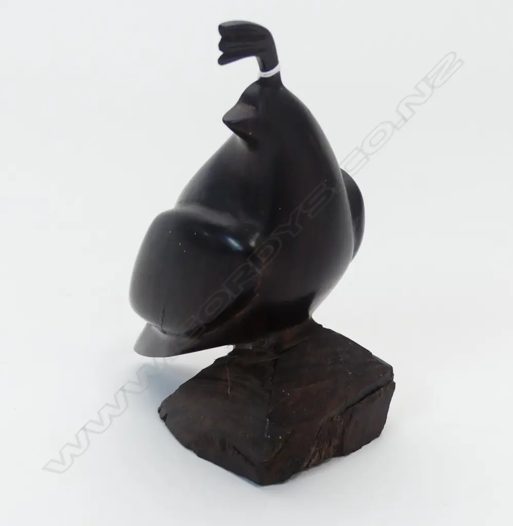CARVED WOODEN QUAIL SCULPTURE H.175mm Image 1++