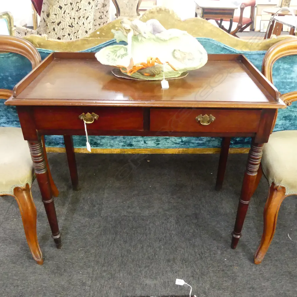 EARLY 20th MAHOGANY DESK 910x495x780mm Image 1++