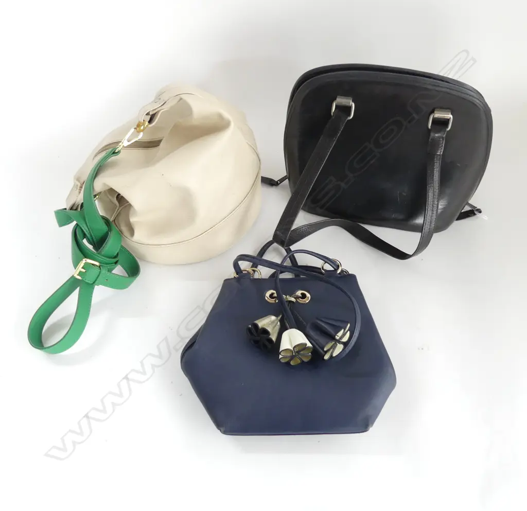 3 HANDBAGS; DESERT ROAD NZ, ALANNAH HILL, GUY LAROCHE Image 1++