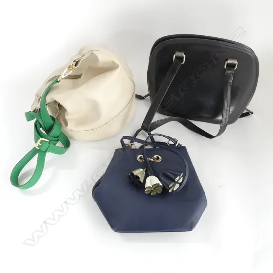 3 HANDBAGS; DESERT ROAD NZ, ALANNAH HILL, GUY LAROCHE