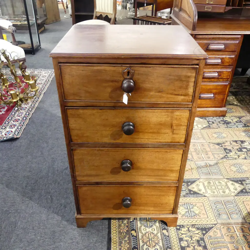 ANTIQUE MAHOGANY 4 DRAWER CHEST 540x490x950mm Image 1++