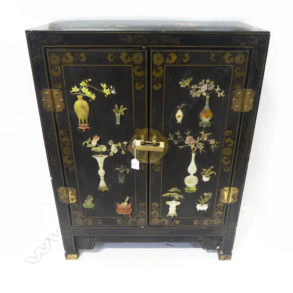 BLACK ORIENTAL CABINET 590x285x770mm Image 1++