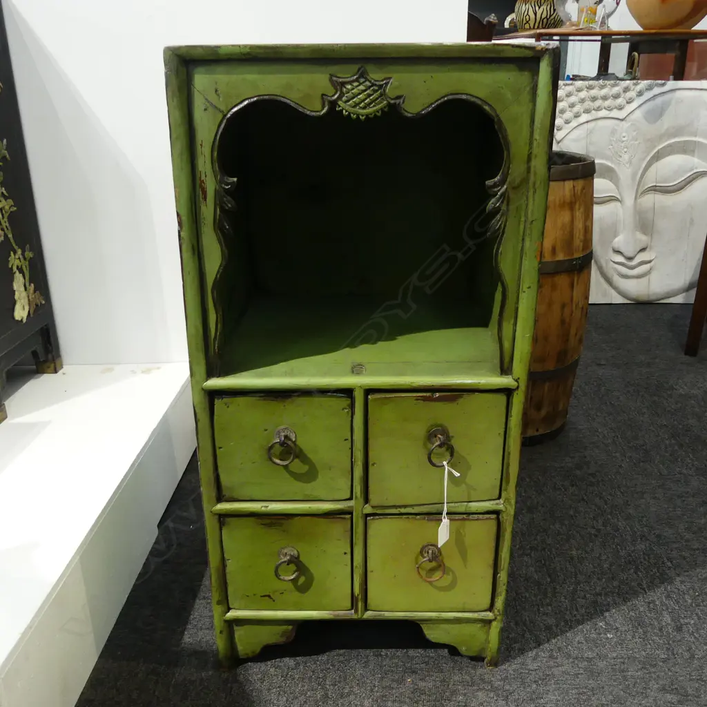 GREEN ORIENTAL CABINET 400x360x820mm Image 1++