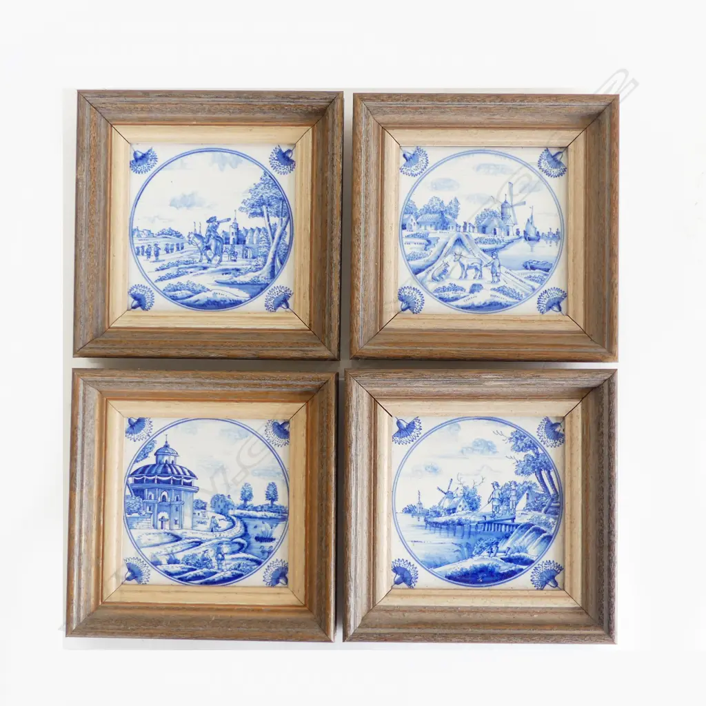 4 FRAMED DELFT TILES 200MM X 200MM Image 1++