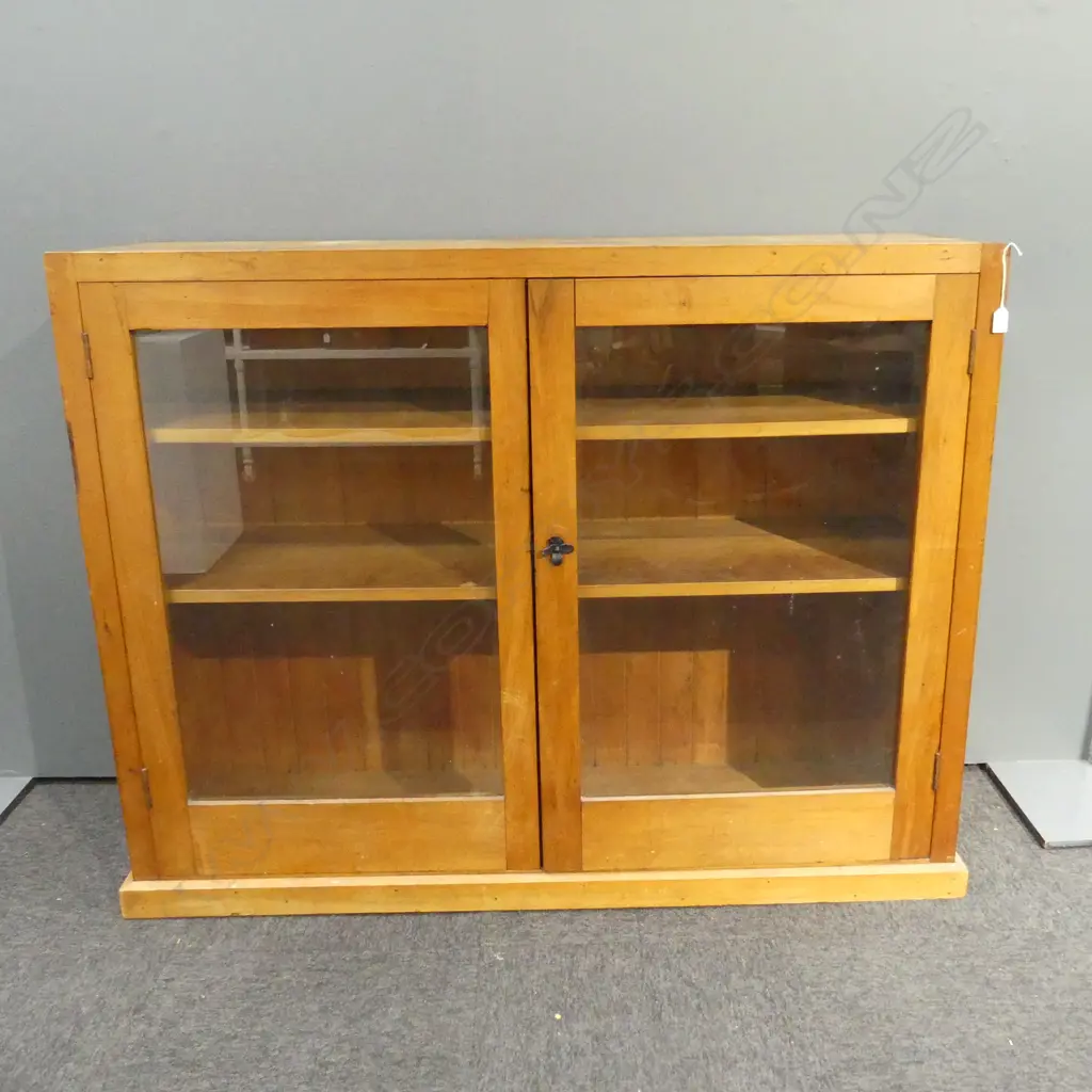 VINTAGE GLAZED WOODEN CABINET 1450x420x1100mm Image 1++