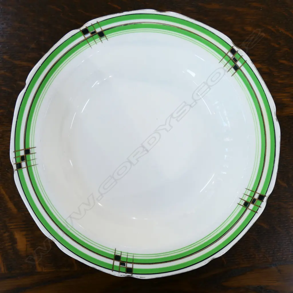 GRINDLEY ART DECO 'CHEQUERS' DINNER SERVICE & SERVICE DISHES , SOME CHIPS Image 1++