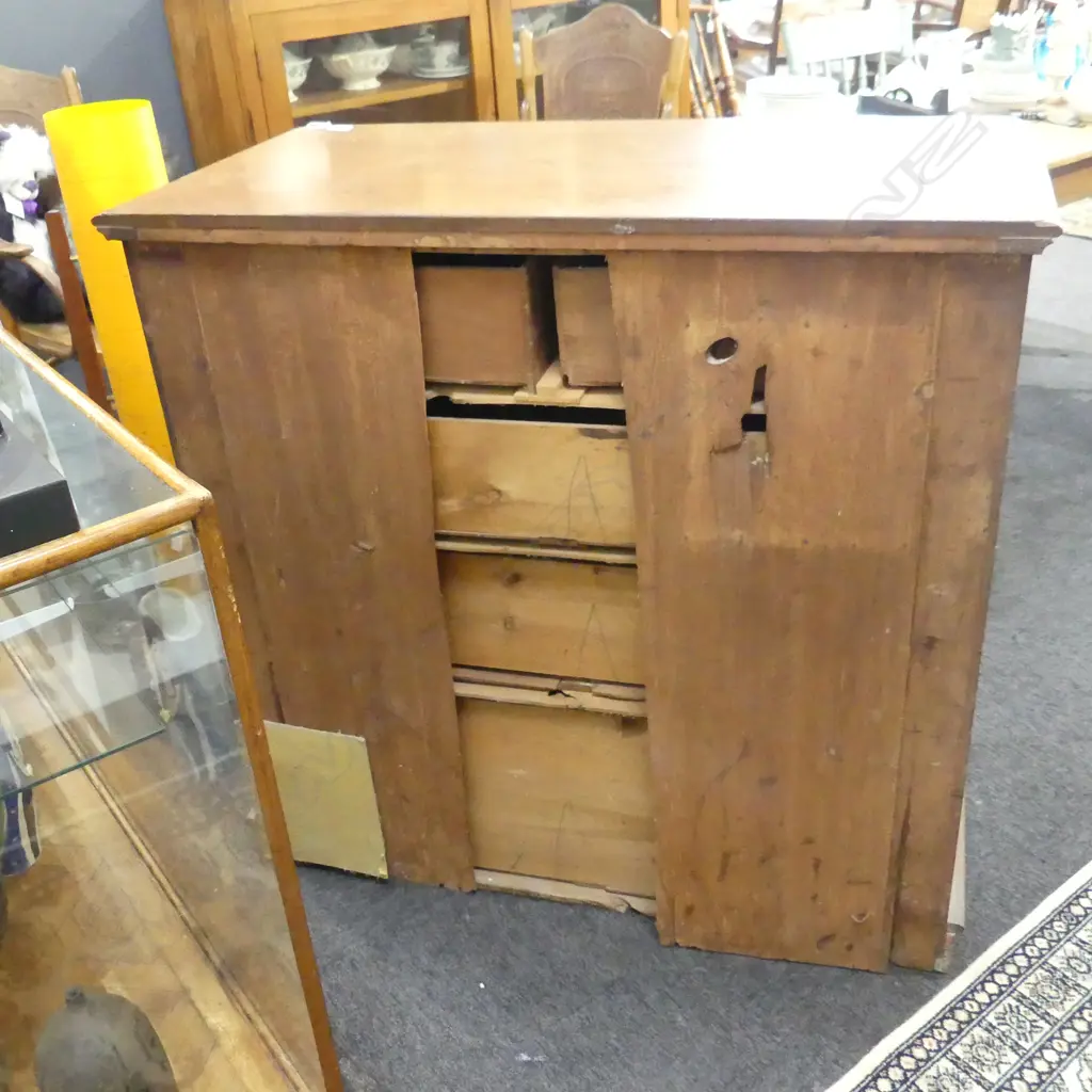 VICTORIAN MAHOGANY 5 DRAWER CHEST 1035x520x1000mm back board missing Image 1++