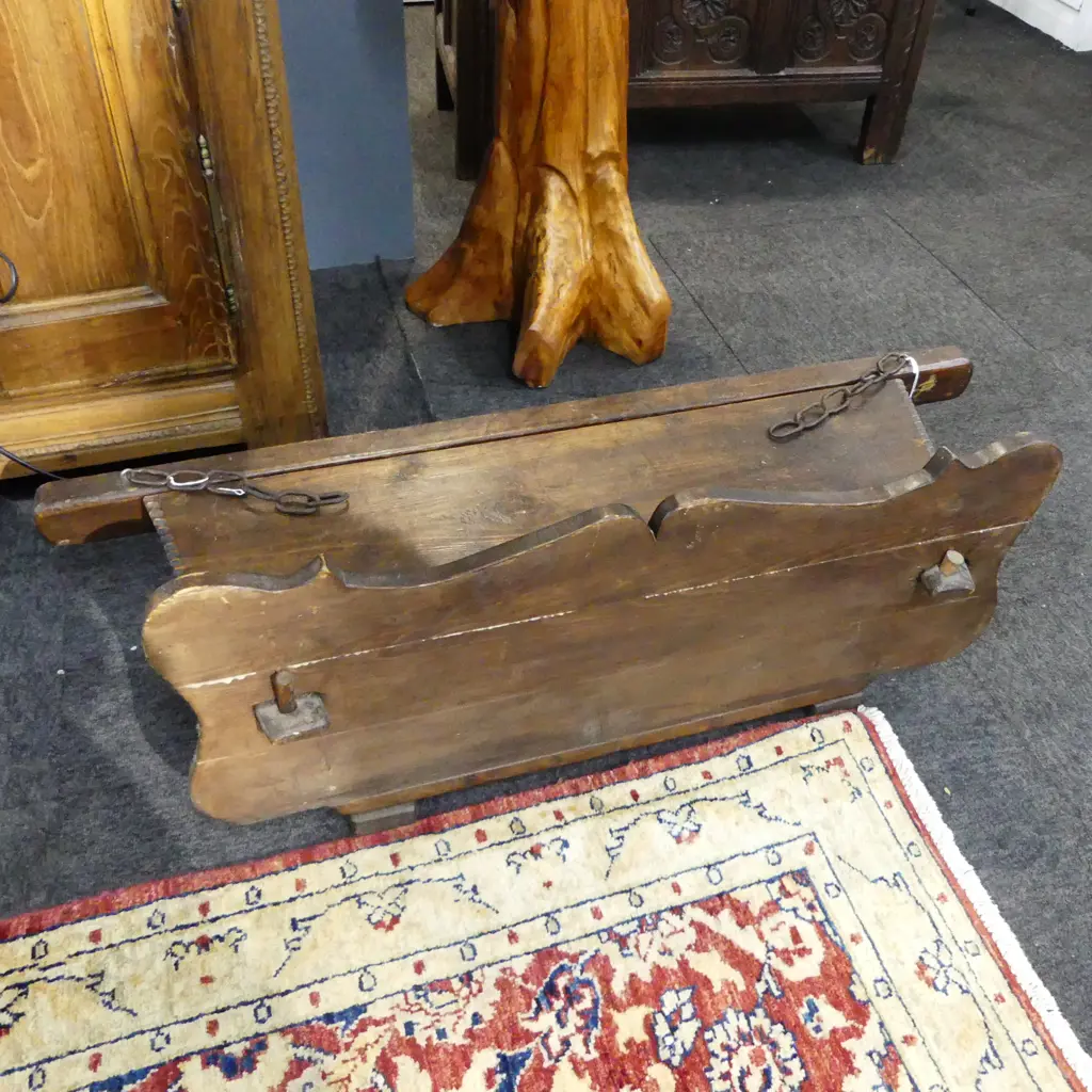 VINTAGE WOODEN CART STAND / STORAGE W.1050mm Image 1++