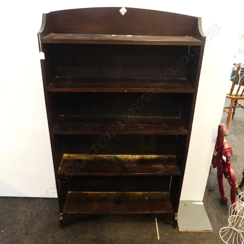 DARK STAINED OAK BOOKSHELF 830x240x1450mm BORER Image 1++