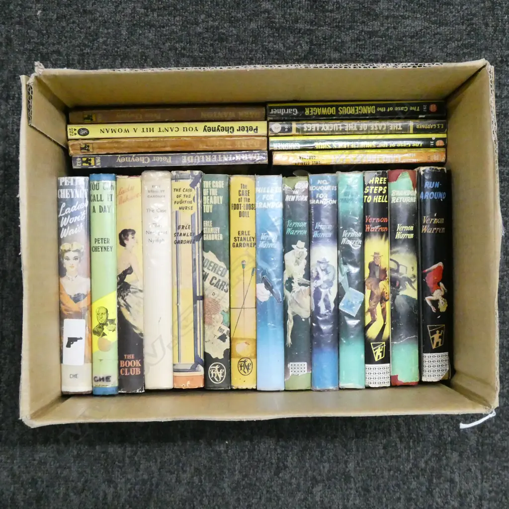 ASST. VINTAGE 1950s PULP CRIME NOVELS, VERNON WARREN ETC Image 1++