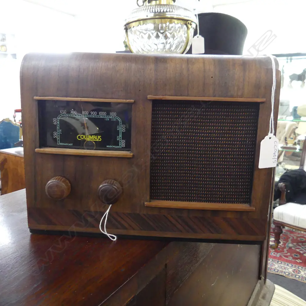 DECO 'COLUMBUS' RADIO W.280mm old borer sign Image 1++