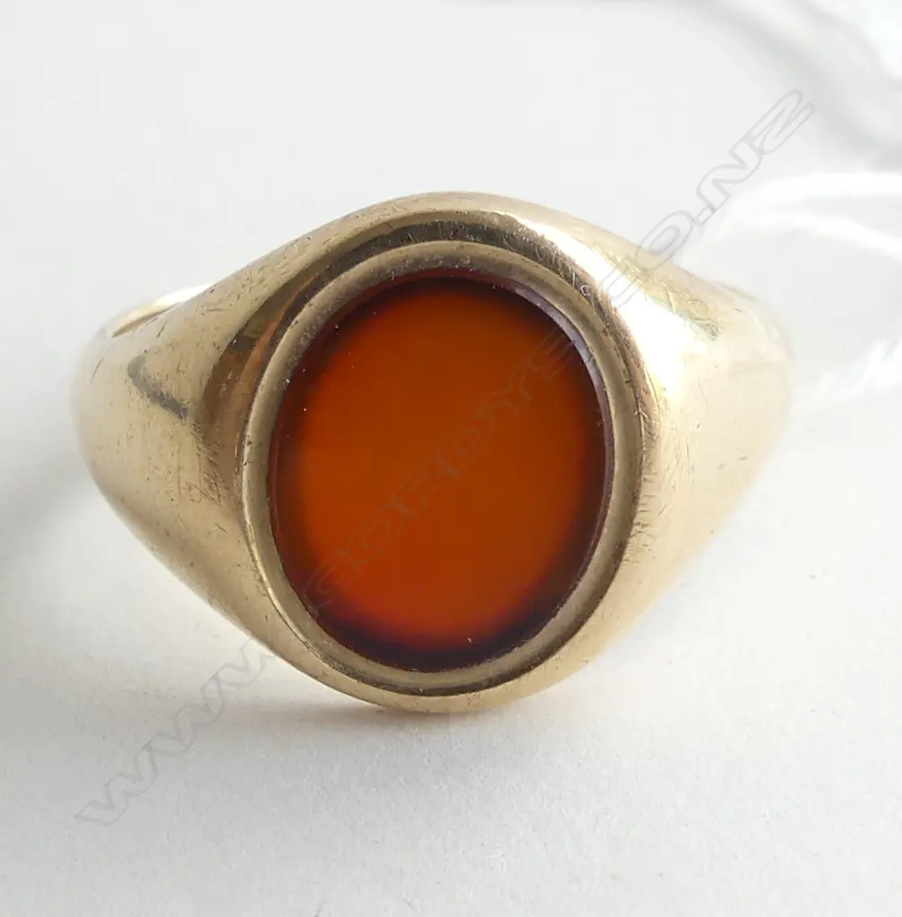 9CT GOLD GENTS SIGNET RING, TOTAL WEIGHT 6.8GMS SIZE V Image 1++