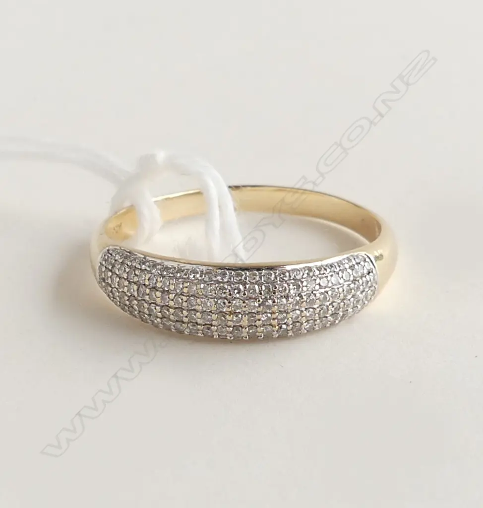 14ct DIAMOND SET ETERNITY RING D= 0.40ct, 3gm, SIZE U Image 1++