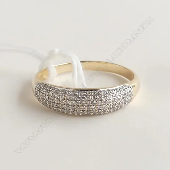 14ct DIAMOND SET ETERNITY RING D= 0.40ct, 3gm, SIZE U