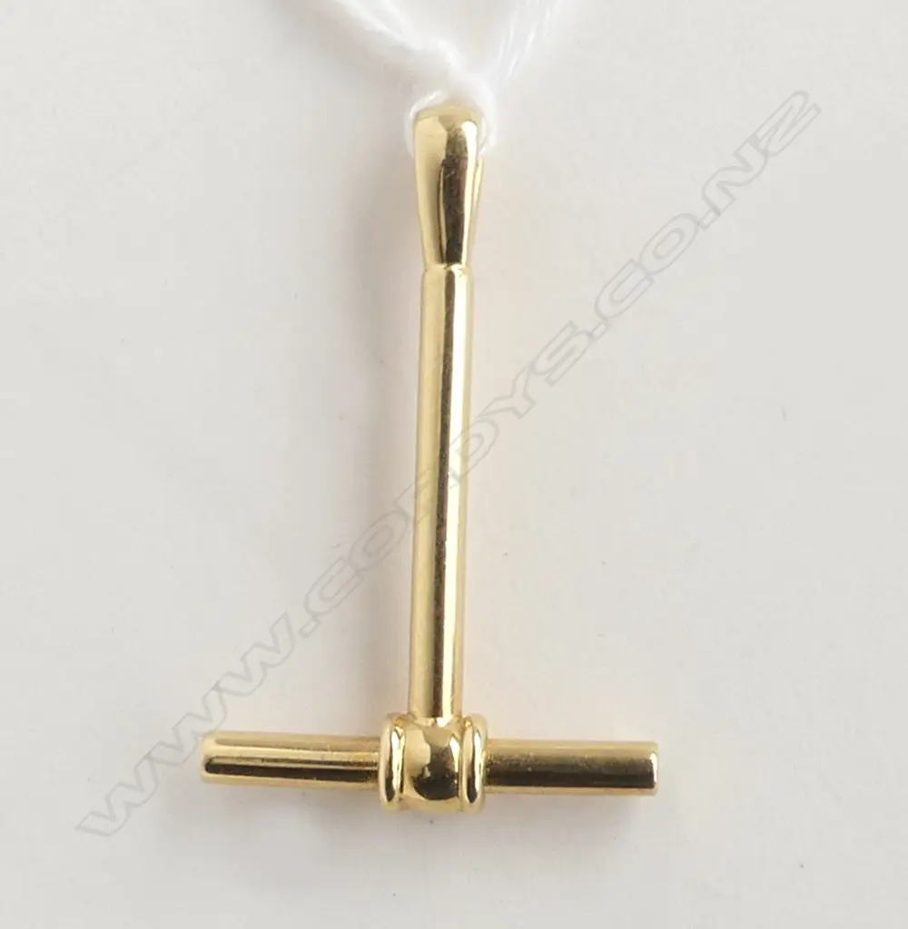 18CT GOLD ANCHOR PENDANT, L.33mm, 4.3gms Image 1++