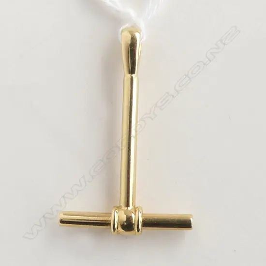18CT GOLD ANCHOR PENDANT, L.33mm, 4.3gms