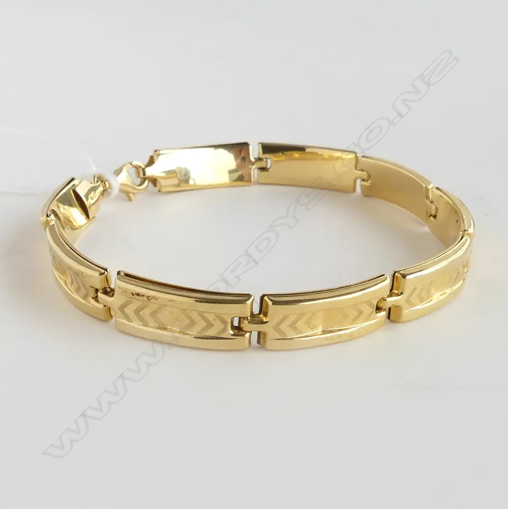 18ct GOLD BRACELET L.205mm, 12.2gm Image 1++