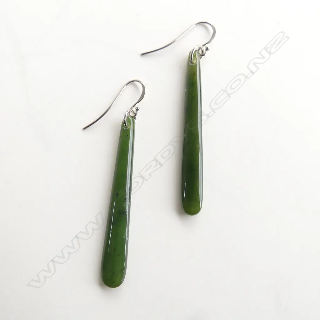 PR SILVER POUNAMU PENDANT DROPS  Image 1++