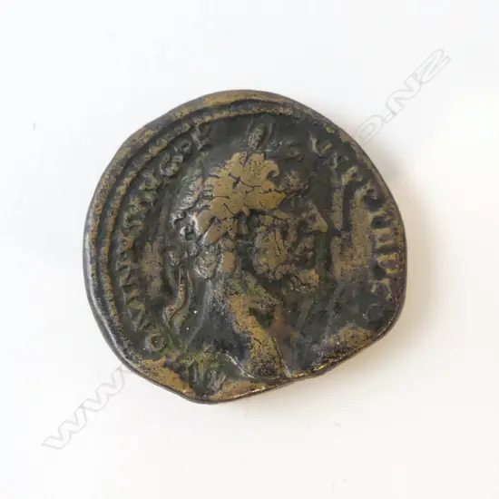 ROMAN COIN ANTONINUS PIUS AD.138-161. SESTERTIUS. REV PAX AVG PEACE