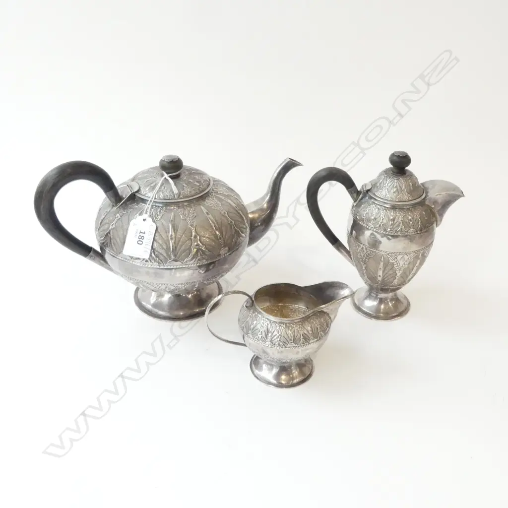 3 PCE ETHNIC SILVER TEASET, 761gms Image 1++