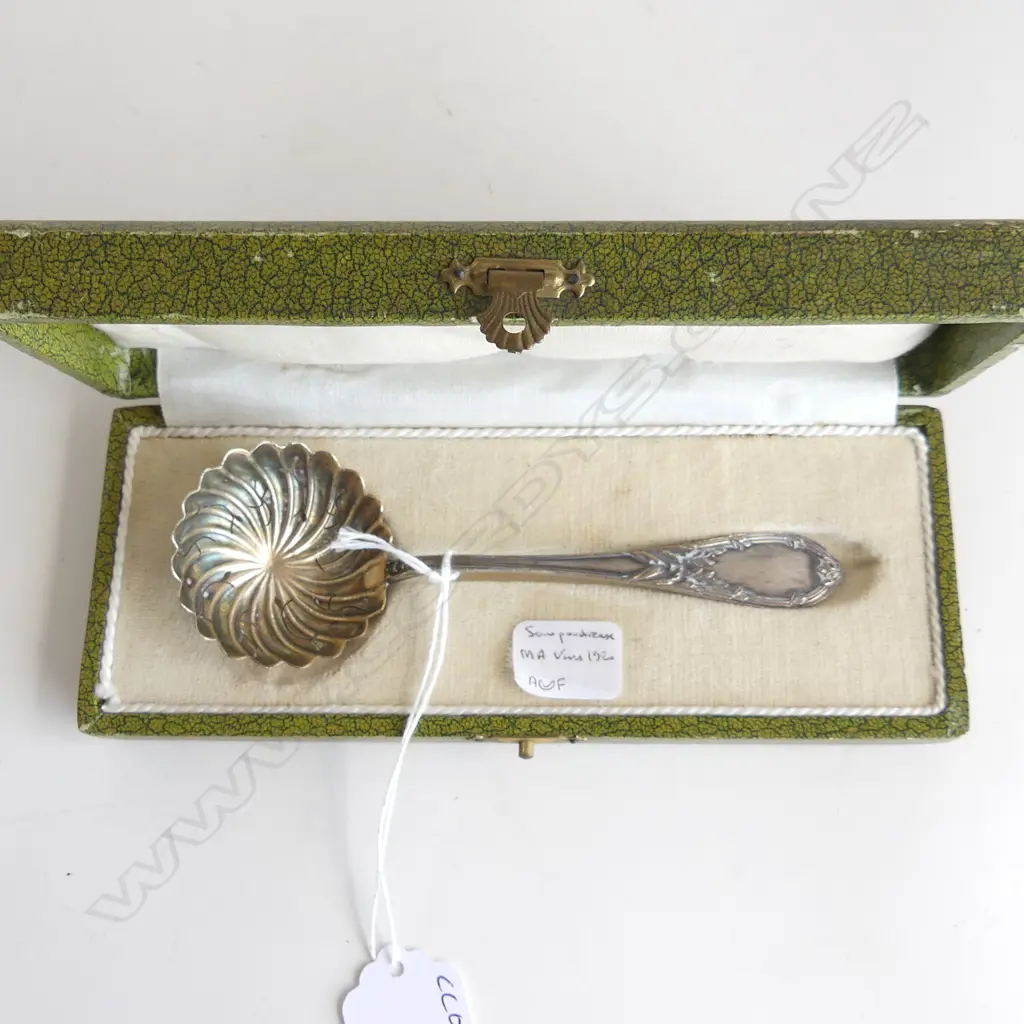 CASED CONT SILVER SIFTING SPOON Image 1++