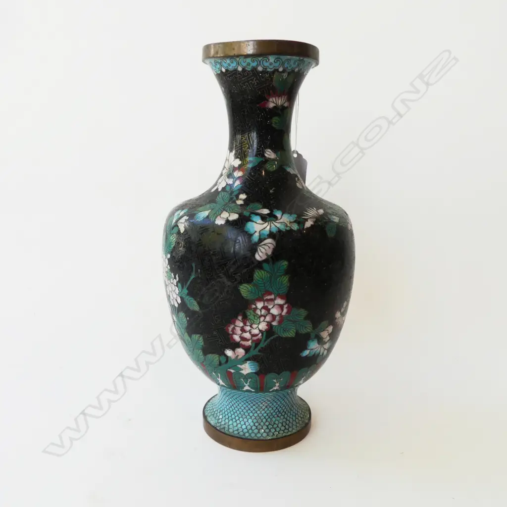 LG CLOISONNE VASE H.310mm dents & faults Image 1++