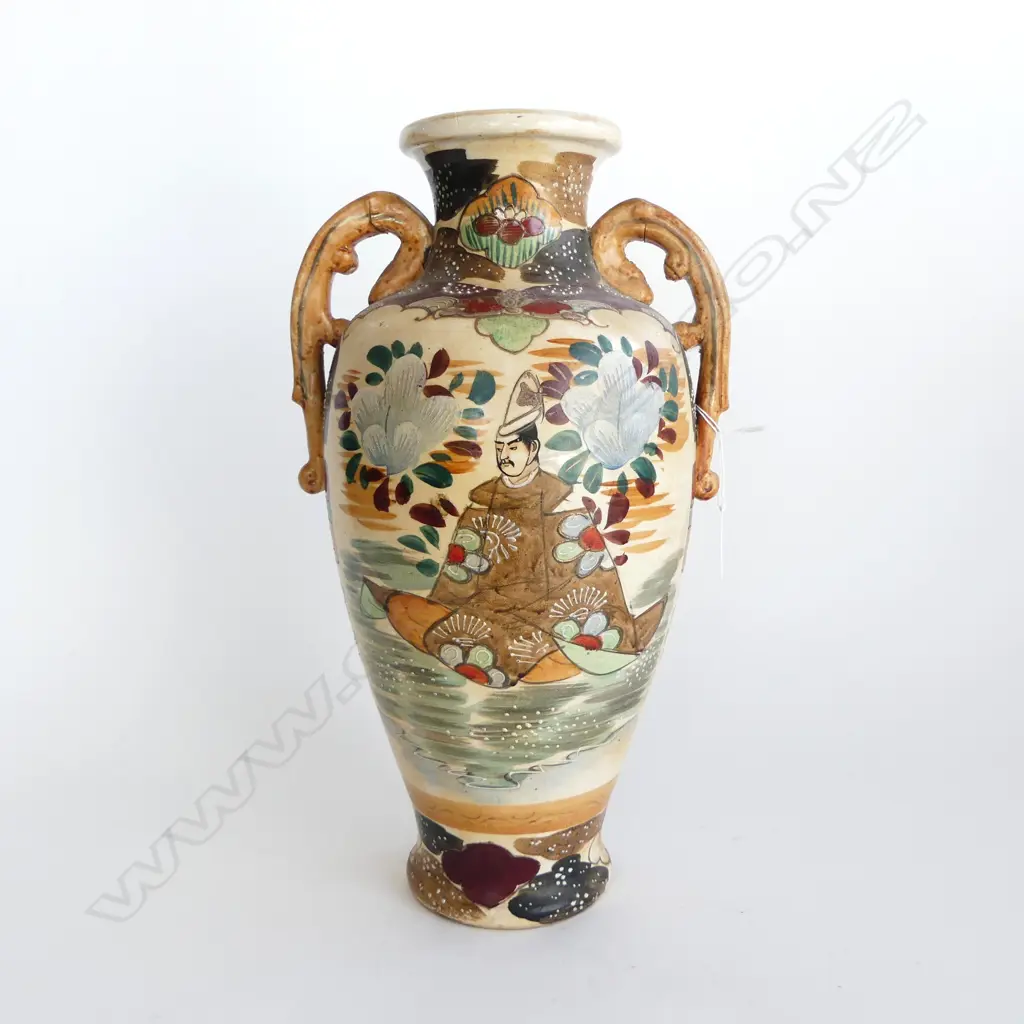 JAPANESE SATSUMA VASE H.380mm, rim repaired Image 1++