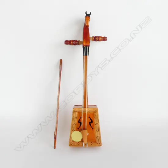 CASED MONGOLIAN MORIN KHUUR 'HORSE FIDDLE' L.450mm