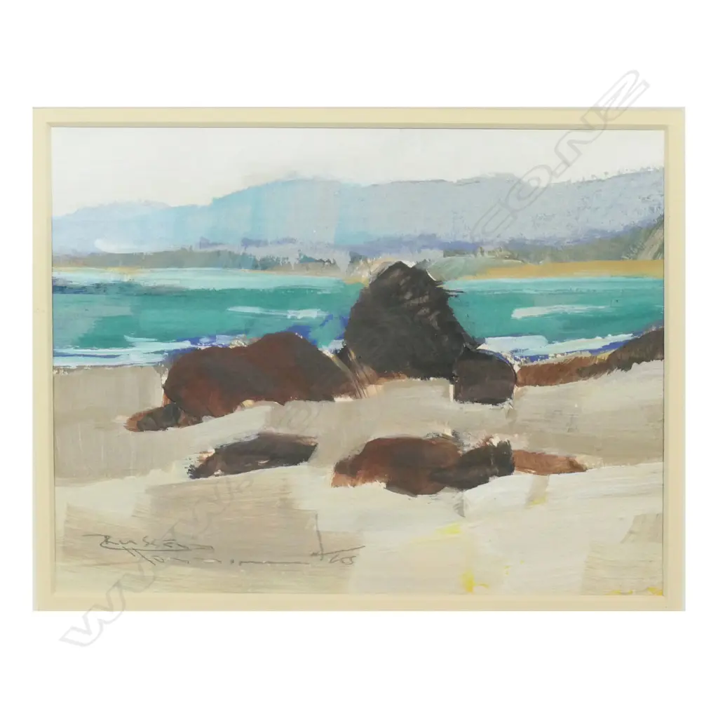 Russell Hollings ‘Thames Coastline’, acrylic on board, signed and dated 2016. Image 1++