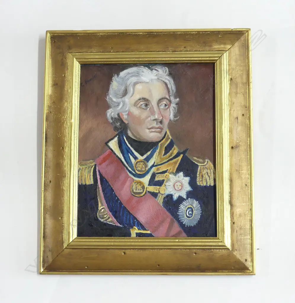 C. FOWLER, ADMIRAL NELSON, OIL ON CANVAS 240x185mm Image 1++