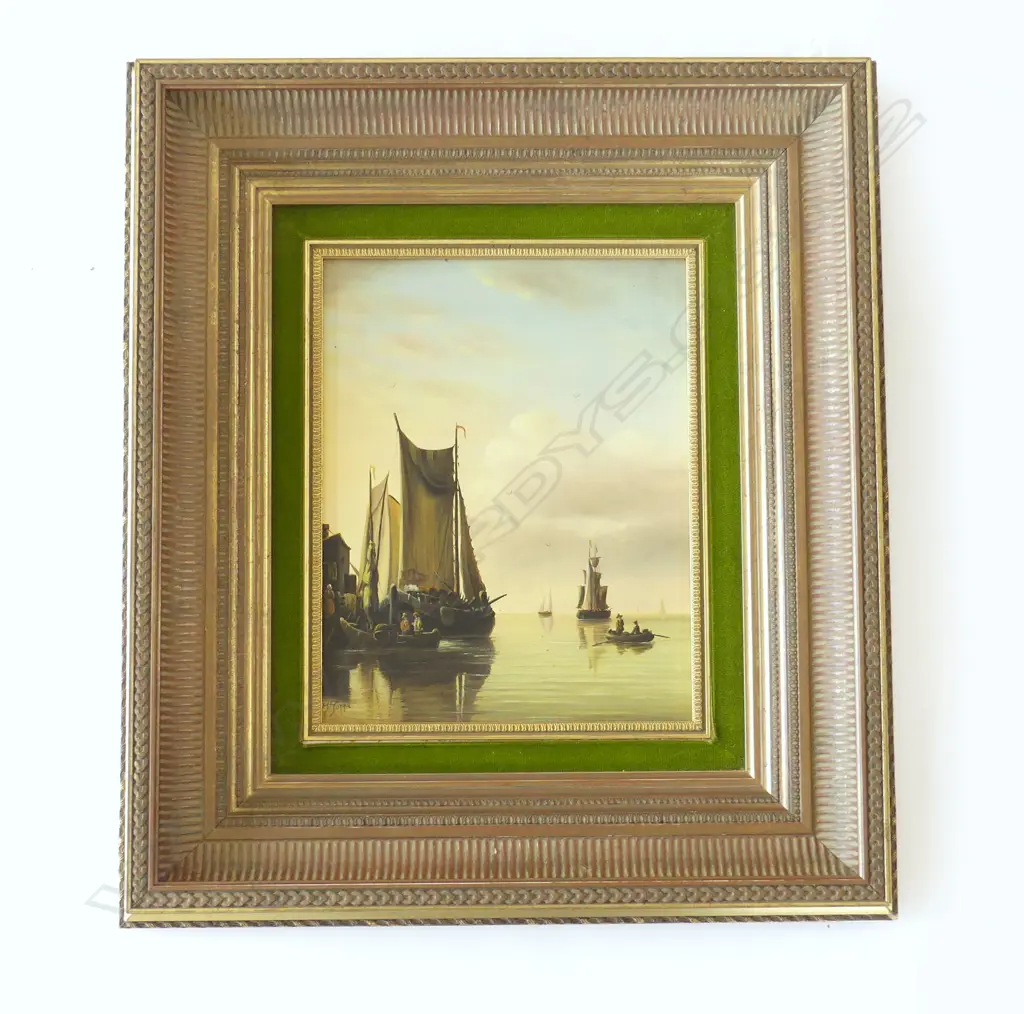 J. JOPPE, SHIPS & BOATS, OIL ON BOARD 245x190mm Image 1++